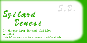 szilard dencsi business card